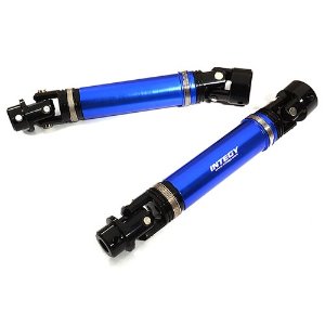 [#C29615BLUE] Machined Alloy Universal Drive Shafts for Traxxas 1/10 Maxx Truck 4S