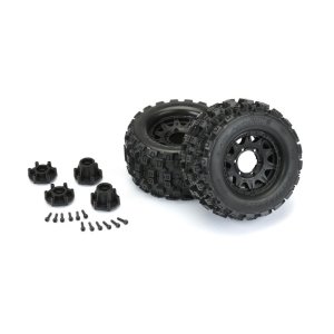 [10125-10] 1/10 Badlands MX28 F/R 2.8&quot; Mounted Tires MT 12mm (2) Black