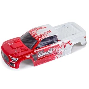 [ARA402306] GRANITE 4X4 BLX PAINTED DECALED TRIMMED BODY (RED)
