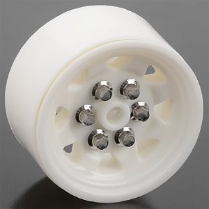 [#Z-W0338] [4개] OEM Plastic 0.7&quot; Beadlock Wheels (White)