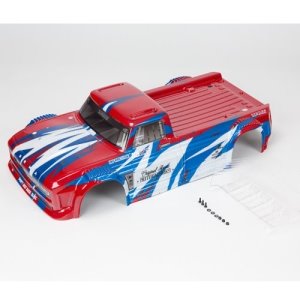 ARA414001 INFRACTION 4X4 ALL ROAD MEGA PAINTED DECALED TRIMMED BODY RED/BLUE