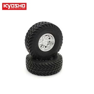 [KYOLTH001SM]Complete Chrome Wheel ＆ Tire Set (2pcs)