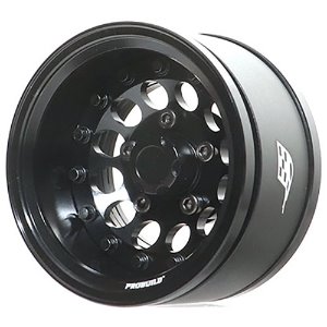 [#BRPB15502BKBK] [2개] ProBuild™ 1.55&quot; R12 Adjustable Offset Aluminum Beadlock Wheels (Black/Black)