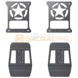 [#GRC/G173RCB] Stainless Steel Tail Light Guard Type C for SCX6 Wrangler (Black)