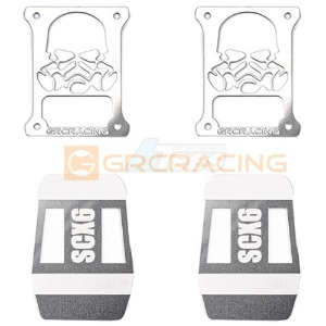 [#GRC/G173RAS] Stainless Steel Tail Light Guard Type A for SCX6 Wrangler (Silver)