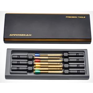 [AM-502905] AM Power Tool Tip Set 7 Pieces With Alu Case Black Golden