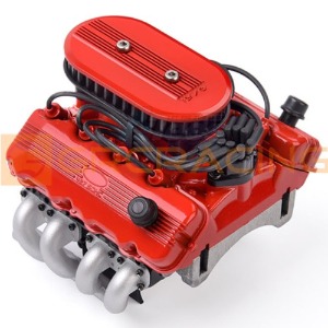 [#GRC/G164AR] F76 SOHC V8 Scale Engine Kit (Red) (for TRX-4)