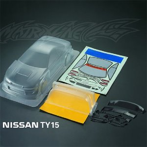 [#PC201204] 1/10 Nissan Silvia TY15 Body Shell w/Light Bucket, Rear Fender, Wing, Decal (Clear｜미도색)