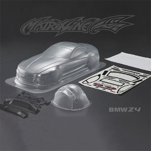[#PC201001] 1/10 BMW Z4 Body Shell w/Decal, Light Bucket, Rear Wing, Overspray Film (Clear｜미도색)
