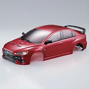 [#KB48003] 1/10 Mitsubishi Lancer Evolution X Body Finished w/Light Bucket (Iron-Oxide-Red｜완성품)