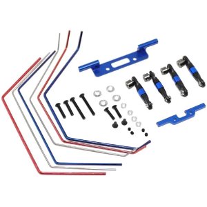 [#C31201] Front &amp; Rear Anti Roll Stabilizer Sway Bar Kit for Traxxas 1/10 Slash 2WD