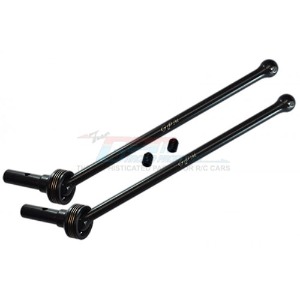 [#SLE133F/RS-BK] 4140 Carbon Steel Front/Rear CVD Drive Shaft (for Traxxas Sledge)