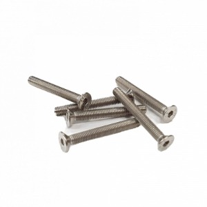 [NSS-325C] 3x25mm Nickel Plated Hex. Countersink Screw（6pcs.）