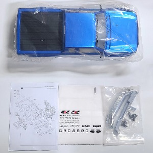[#97400957] [도색완료｜LED 포함｜휠베이스 313mm] 1/10 EMO AT4V Pickup Painted Body Set (Blue)