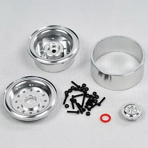 [#97400044] 1.9 Inch Silver Aluminum Alloy Metal Wheels (Pair)