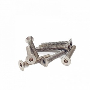 [NSS-320C] 3x20mm Nickel Plated Hex. Countersink Screw（8pcs.）
