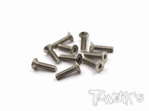 [NSS-312C]3x12mm Nickel Plated Hex. Countersink Screw（10pcs.）