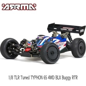 [ARA8406]ARRMA 1:8 TLR Tuned TYPHON 6S 4WD BLX Buggy RTR, Red/Blue