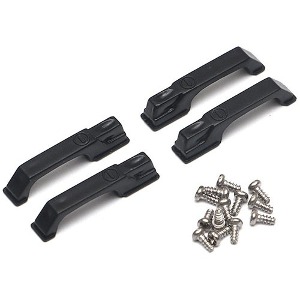 [#TRC/302450] Rubber Door Handle for TRX4 Land Rover (4) Black for Traxxas TRX-4