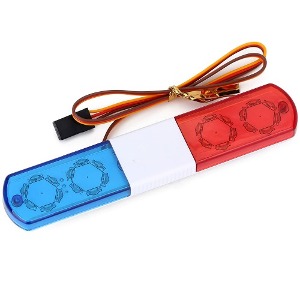 [#BM0301] Ambulance/Police/Warning Flash LED Light Bar 113mm (Blue/Red) (4.8V~6V｜3채널 ON/OFF/모드변경) (경광등｜선길이 30cm)