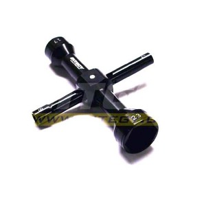 [#C22774BLACK] [십자렌치] Quad Hex Socket Wrench (7mm｜8mm｜17mm｜23mm Size) (Black)