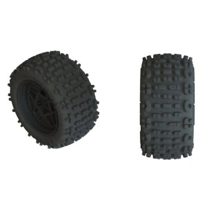 [AR550050] Backflip LP 4S Tire 3.8 Glued Black (2)
