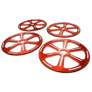 [#C25935RED] 89mm Setup Wheel (4) for 1/8 On-road GT, GT8, Touring