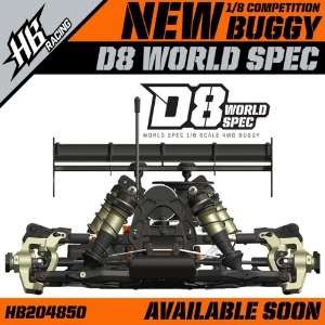 [HB204850]HB RACING D8 World Spec 1/8 Competition Nitro Buggy (Without Bodyshell)