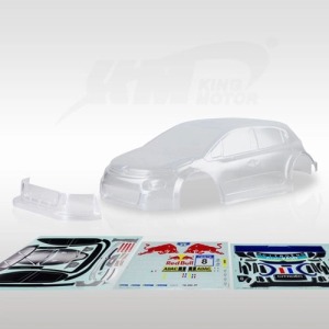 [E8405]C3 Clear Body With Redbull Sticker (Km WRC C3 ) 레드불 바디