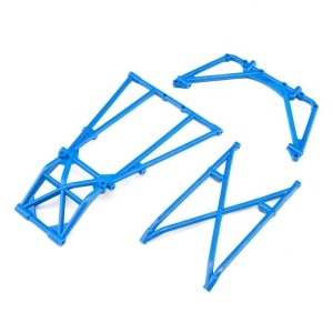 [LOS241049]Rear Cage and Hoop Bars, Blue: LMT