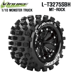 [L-T3275SBH] MT-ROCK 2.8인치 Truck Tire Soft / BLACK 1/2 Offset Rim / Mounted (반대분, 본딩완료)