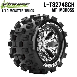 [L-T3274SCH] MT-MCROSS 2.8인치 Truck Tire Soft / CHROME 1/2 Offset Rim / Mounted (반대분, 본딩완료)