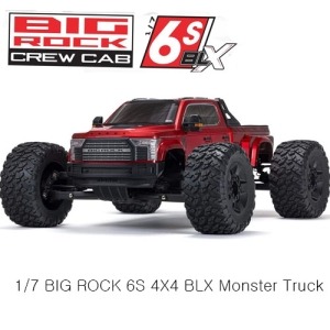 [ARA7612T2]1/7 BIG ROCK 6S 4X4 BLX Monster Truck RTR, Red