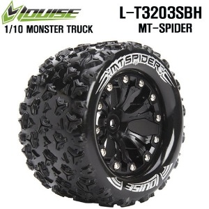 [L-T3203SBH] MT-SPIDER Soft Compound / Black Rim / 1/2&quot; OFFSET 1/10 Scale Traxxas Style Bead 2.8” Monster Truck (2) / 본딩완료(반대분)(1/10트럭&amp;몬스터타이어)