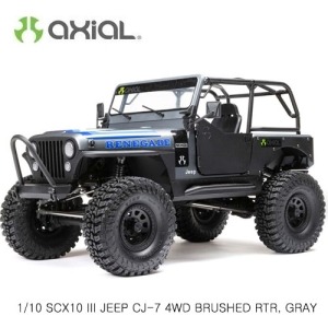 [AXI03008T2]AXIAL 1/10 SCX10 III 지프 CJ-7 4WD 브러시드 RTR, 그레이