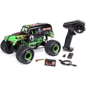 [LOS01026T1]1/18 Mini LMT 4X4 Brushed Monster Truck RTR, Grave Digger