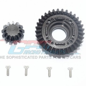[#UDR1200S-BK] Harden Steel #45 Rear Differential Ring Gear &amp; Pinion Gear (for Traxxas UDR)