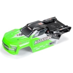 [ARA402359] PAINTED DECALED TRIMMED BODY, GREEN/BLACK: KRATON 4X4