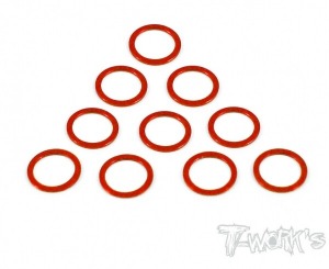 [TA-047O]Aluminum 6x8x0.5mm Shim 10pcs ( Orange )
