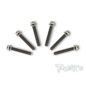 [TSS-320H]3x20mm 64 Titanium Hex. Socket Head Screw ( 6pcs.)