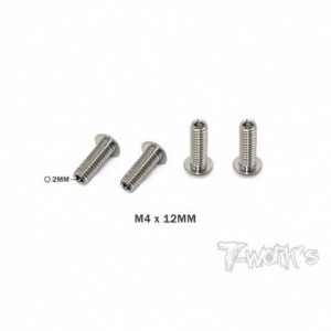 [TP-087-D]4x12mm 64 Titanium Down Stop Screws 4pcs.