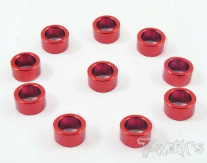 [TA-017R]Aluminum 4x6x3.0mm Shim 10pcs ( Red )