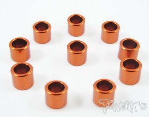[TA-018O]Aluminum 4x6x5.0mm Shim 10pcs ( Orange )