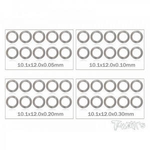 [TA-095-10]10x12x0.05,0.1,0.2,0.3mm Shim Washer Set each 10pcs.