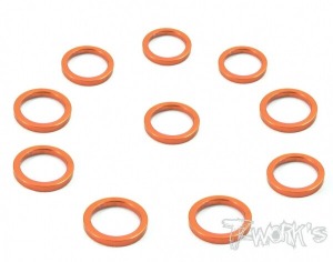 [TA-049O]Aluminum 6x8x1.0mm Shim 10pcs ( Orange )