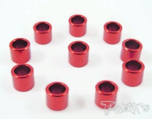 [TA-018R]Aluminum 4x6x5.0mm Shim 10pcs ( Red )