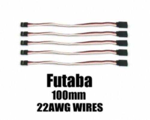 [EA-003-5]Futaba Extension with 22 AWG heavy wires 100mm 5pcs.