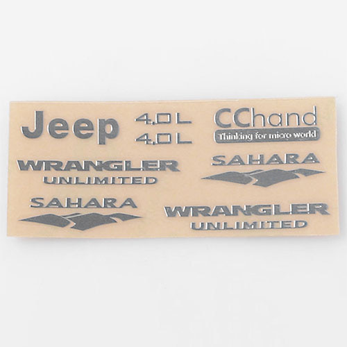[#VVV-C0176] Metal Emblems for Axial SCX10 Jeep Wrangler
