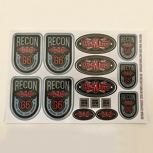 [#Z-L0103] RC4WD Recon G6 Decal Sheet