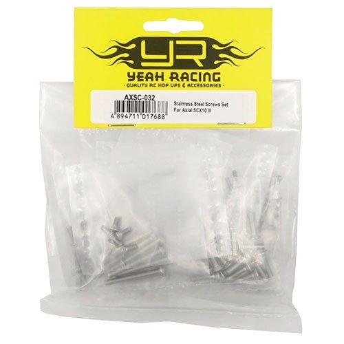 [#AXSC-032] Stainless Steel Screws Set For Axial SCX10 III